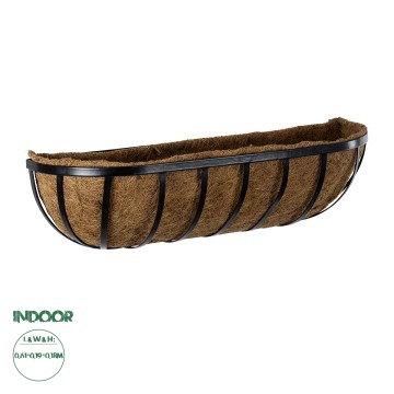 Τεχνητός Κήπος OINOUSSES  Επιτοίχιο Κασπώ Γλάστρα -  από Φλοιό Καρύδας Καφέ Μ61cm x Π19cm x Υ18cm