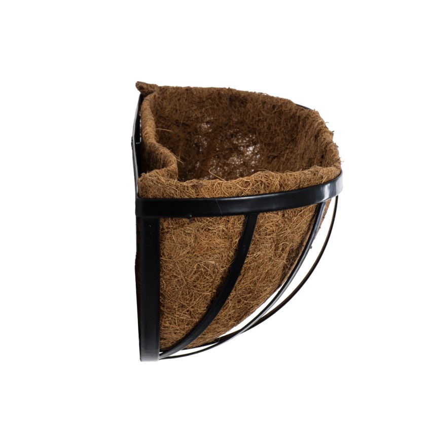 Τεχνητός Κήπος OINOUSSES  Επιτοίχιο Κασπώ Γλάστρα -  από Φλοιό Καρύδας Καφέ Μ61cm x Π19cm x Υ18cm