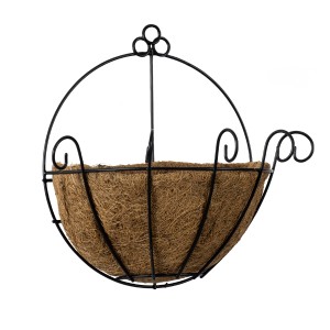 Τεχνητός Κήπος KOUFONISIA  Επιτοίχιο Κασπώ Γλάστρα -  από Φλοιό Καρύδας Καφέ Φ25cm x Υ15cm