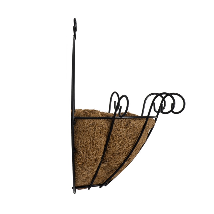 Τεχνητός Κήπος KOUFONISIA  Επιτοίχιο Κασπώ Γλάστρα -  από Φλοιό Καρύδας Καφέ Φ25cm x Υ15cm