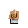 MANHATTAN  Μοντέρνο Χωνευτό Φωτιστικό Τοίχου - Απλίκα Ξενοδοχείου Bed Side LED 3W 405lm 36° AC 220-240V - Reading Light - Μ7 x Π7 x Υ17cm - Φυσικό Λευκό 4500K - Χρυσό Βούρτσας