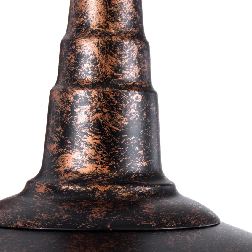 GLOBOSTAR® RAY  Vintage Φωτιστικό Τοίχου - Απλίκα με Ντουί 1 x E27 AC 220-240V IP20 - Χάλκινο Εφέ Σκουριάς - Μ26 x Π37 x Υ32cm