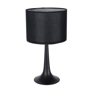 AMBROSIA BLACK  Μοντέρνο Επιτραπέζιο Φωτιστικό Πορτατίφ Μονόφωτο Μεταλλικό με Μαύρο Καπέλο Φ25 x Υ46cm AMBROSIA BLACK  Μοντέρνο Επιτραπέζιο Φωτιστικό Πορτατίφ Μονόφωτο Μεταλλικό με Μαύρο Καπέλο Φ25 x Υ46cm