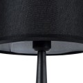 AMBROSIA BLACK  Μοντέρνο Επιτραπέζιο Φωτιστικό Πορτατίφ Μονόφωτο Μεταλλικό με Μαύρο Καπέλο Φ25 x Υ46cm