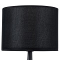 AMBROSIA BLACK  Μοντέρνο Επιτραπέζιο Φωτιστικό Πορτατίφ Μονόφωτο Μεταλλικό με Μαύρο Καπέλο Φ25 x Υ46cm