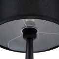 AMBROSIA BLACK  Μοντέρνο Επιτραπέζιο Φωτιστικό Πορτατίφ Μονόφωτο Μεταλλικό με Μαύρο Καπέλο Φ25 x Υ46cm
