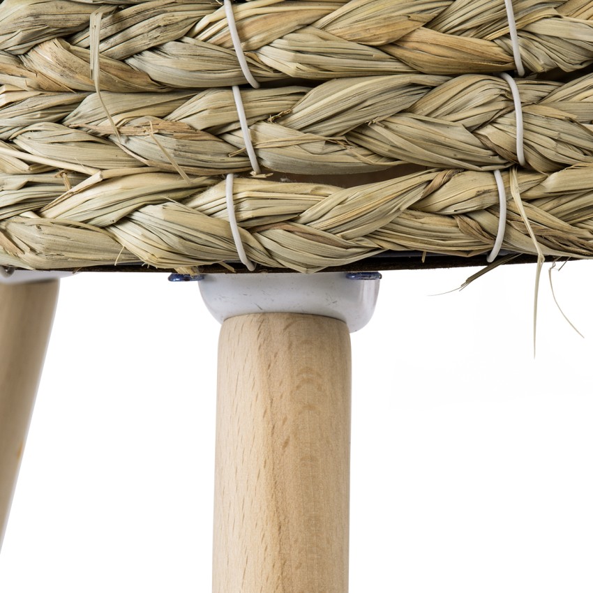 Τεχνητός Κήπος SKOPELOS  Διακοσμητικό Πλεκτό Καλάθι - Κασπώ Γλάστρα -  Μπεζ με Καφέ Φ26cm x Υ55cm