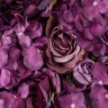 Τεχνητός Κήπος ROSES STORY  Τεχνητό Διακοσμητικό Πάνελ Λουλουδιών - Κάθετος Κήπος σύνθεση Φουξ & Βυσσινί Τριαντάφυλλα Μ40 x Π60 x Υ10cm