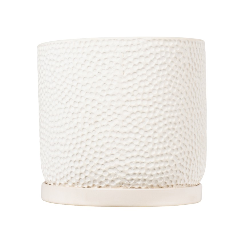 Τεχνητός Κήπος PARGA  Πήλινο Κεραμικό Κασπώ Γλάστρα -  Μπεζ Φ23cm x Υ20.5cm