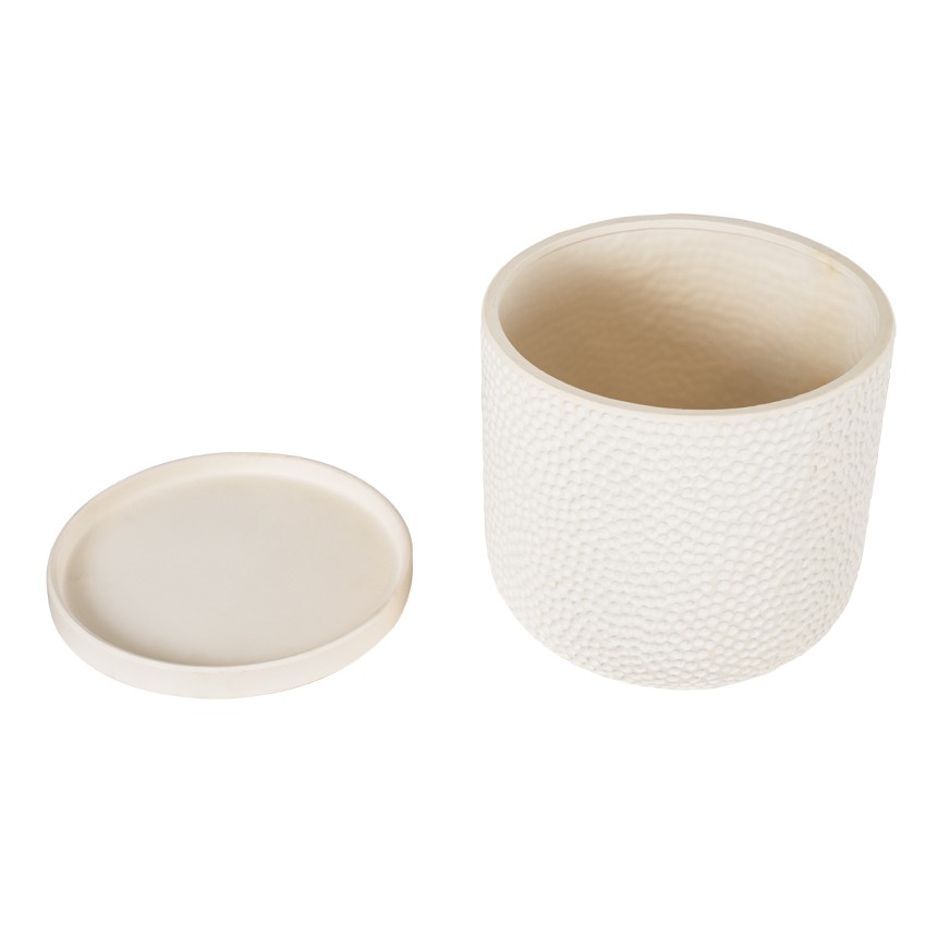 Τεχνητός Κήπος PARGA  Πήλινο Κεραμικό Κασπώ Γλάστρα -  Μπεζ Φ23cm x Υ20.5cm