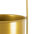 Τεχνητός Κήπος NISYROS  Κρεμαστό Μεταλλικό Κασπώ Γλάστρα -  Χρυσό Φ16cm x Υ52cm