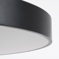 GLOBOSTAR® BURTON 61200-S Μοντέρνο Φωτιστικό Οροφής LED 67W 7370lm 120° AC 220-240V IP20 Ρυθμιζόμενο Λευκό CCT με Χειριστήριο από 2700K έως 6000K Dimmable - Lumileds SMD Chip - Μαύρο Ματ - Μ40 x Π40 x Υ8cm