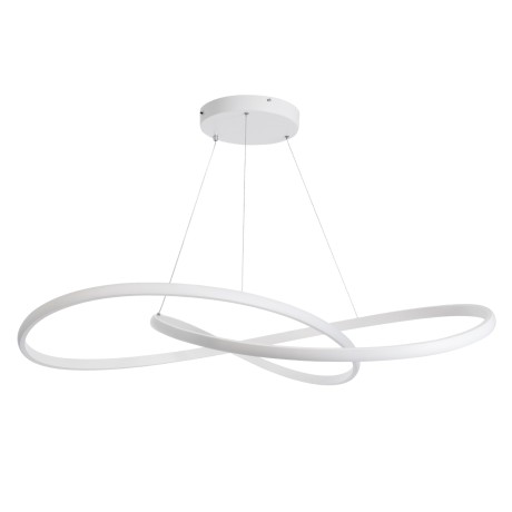 GLOBOSTAR® DEXTER  Μοντέρνο Κρεμαστό Φωτιστικό Οροφής LED 120W 13440lm 300° AC 220-240V IP20 Ρυθμιζόμενο Λευκό CCT με Χειριστήριο από 2700K έως 6000K Dimmable - Lumileds SMD Chip - Λευκό Ματ - Μ103 x Π103 x Υ22cm
