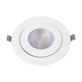 LEXIS JOINT  Χωνευτό LED Κινούμενο Spot Downlight 12W 1200lm 45° AC 220-240V IP44 Φ15.8cm x Υ4.1cm - Στρόγγυλο - Λευκό - Φυσικό Λευκό 4500K - Bridgelux Chip - TÜV Certified Driver