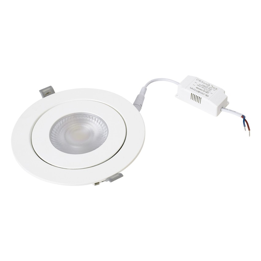 LEXIS JOINT  Χωνευτό LED Κινούμενο Spot Downlight 12W 1200lm 45° AC 220-240V IP44 Φ15.8cm x Υ4.1cm - Στρόγγυλο - Λευκό - Φυσικό Λευκό 4500K - Bridgelux Chip - TÜV Certified Driver