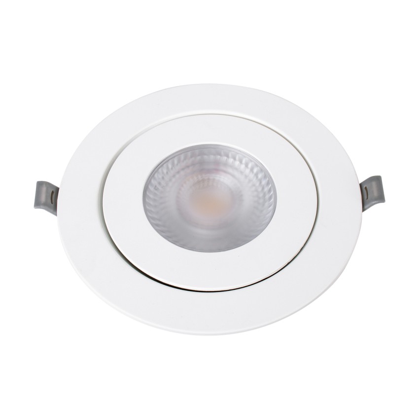LEXIS JOINT  Χωνευτό LED Κινούμενο Spot Downlight 12W 1140lm 45° AC 220-240V IP44 Φ15.8cm x Υ4.1cm - Στρόγγυλο - Λευκό - Θερμό Λευκό 2700K - Bridgelux Chip - TÜV Certified Driver