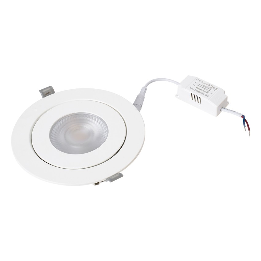 LEXIS JOINT  Χωνευτό LED Κινούμενο Spot Downlight 12W 1140lm 45° AC 220-240V IP44 Φ15.8cm x Υ4.1cm - Στρόγγυλο - Λευκό - Θερμό Λευκό 2700K - Bridgelux Chip - TÜV Certified Driver