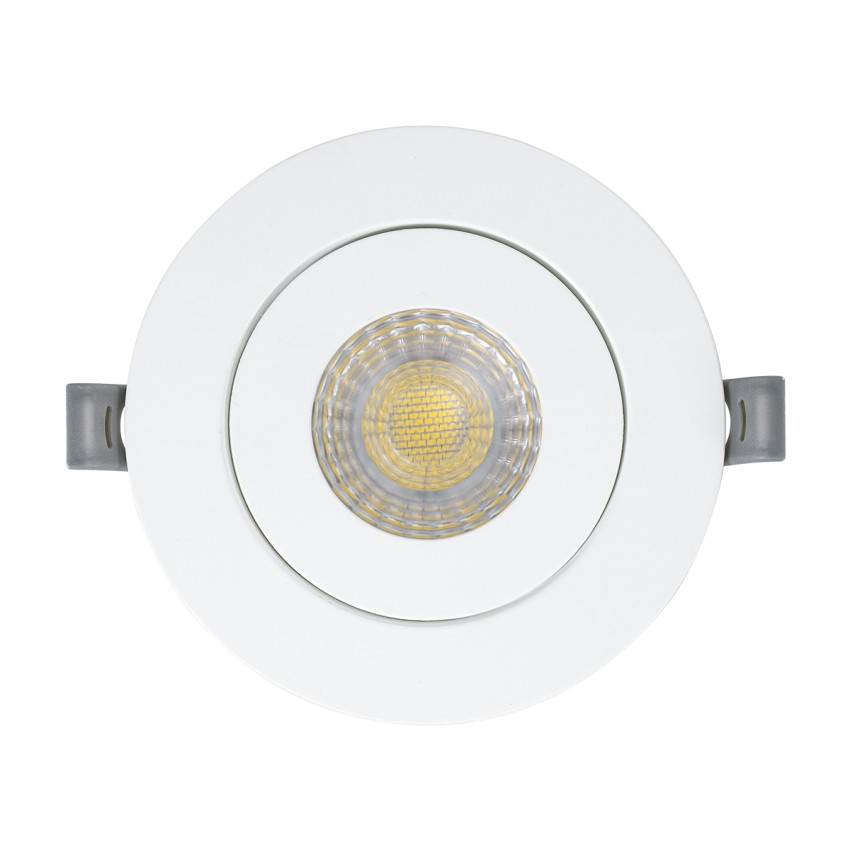 LEXIS JOINT  Χωνευτό LED Κινούμενο Spot Downlight 7W 680lm 45° AC 220-240V IP44 Φ12cm x Υ3.1cm - Στρόγγυλο - Λευκό - Φυσικό Λευκό 4500K - Bridgelux Chip - TÜV Certified Driver
