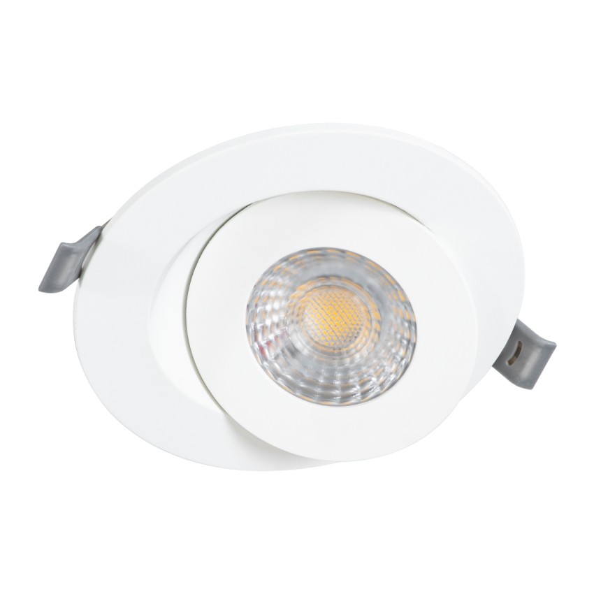 LEXIS JOINT  Χωνευτό LED Κινούμενο Spot Downlight 7W 660lm 45° AC 220-240V IP44 Φ12cm x Υ3.1cm - Στρόγγυλο - Λευκό - Θερμό Λευκό 2700K - Bridgelux Chip - TÜV Certified Driver