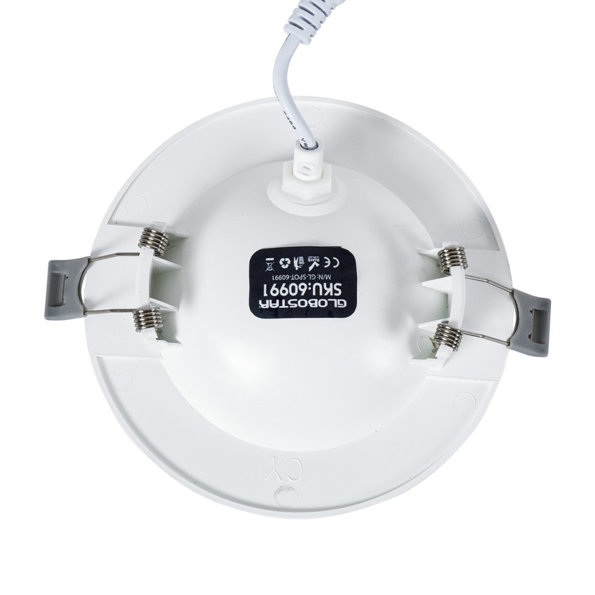 LEXIS JOINT  Χωνευτό LED Κινούμενο Spot Downlight 7W 660lm 45° AC 220-240V IP44 Φ12cm x Υ3.1cm - Στρόγγυλο - Λευκό - Θερμό Λευκό 2700K - Bridgelux Chip - TÜV Certified Driver