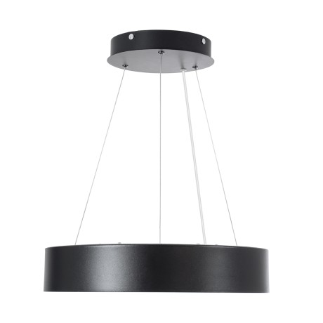 GLOBOSTAR® BURTON  Μοντέρνο Κρεμαστό Φωτιστικό Οροφής LED 67W 7370lm 120° AC 220-240V IP20 Ρυθμιζόμενο Λευκό CCT με Χειριστήριο από 2700K έως 6000K Dimmable - Lumileds SMD Chip - Μαύρο Ματ - Μ40 x Π40 x Υ8cm