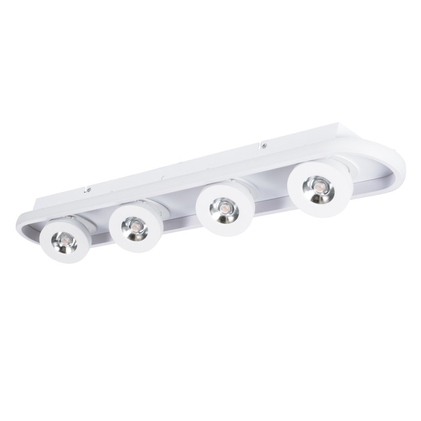 NESPO  Φωτιστικό Οροφής Linear Design LED CCT με Κινούμενα Σποτ LED Spot Downlight 48W 5376lm 360° & 45° AC 220-240V - Εναλλαγή Φωτισμού μέσω Διακόπτη On/Off All In One Ψυχρό 6000k+Φυσικό 4500k+Θερμό 2700k Μ80 x Π13 x Υ6.5cm - Λευκό