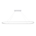 GLOBOSTAR® BOLIVAR  Μοντέρνο Κρεμαστό Φωτιστικό Οροφής LED 54W 6210lm 360° AC 220-240V IP20 Ρυθμιζόμενο Λευκό CCT με Χειριστήριο από 2700K έως 6000K Dimmable - Lumileds SMD Chip - Λευκό Ματ - Μ120 x Π30 x Υ2cm