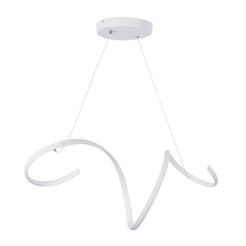 SPIRALE  Κρεμαστό Φωτιστικό Οροφής Design LED CCT 75W 8400lm 300° AC 220-240V - Εναλλαγή Φωτισμού μέσω Τηλεχειριστηρίου All In One Ψυχρό 6000k+Φυσικό 4500k+Θερμό 2700k Dimmable Μ72 x Π25 x Υ30cm - Λευκό