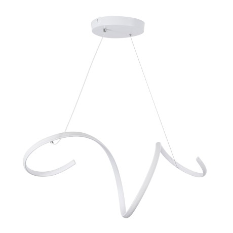 SPIRALE  Κρεμαστό Φωτιστικό Οροφής Design LED CCT 75W 8400lm 300° AC 220-240V - Εναλλαγή Φωτισμού μέσω Τηλεχειριστηρίου All In One Ψυχρό 6000k+Φυσικό 4500k+Θερμό 2700k Dimmable Μ72 x Π25 x Υ30cm - Λευκό