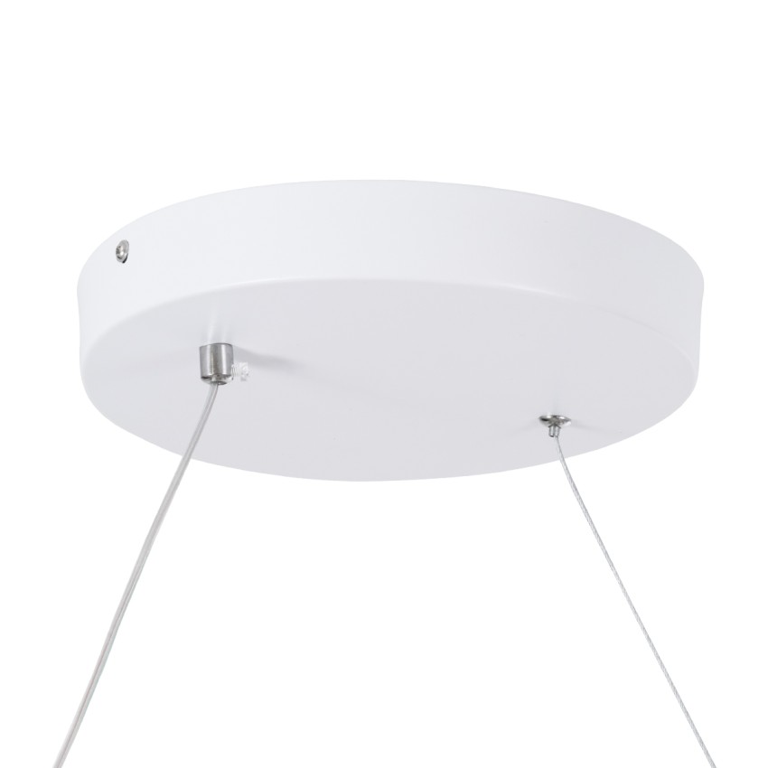 SPIRALE  Κρεμαστό Φωτιστικό Οροφής Design LED CCT 75W 8400lm 300° AC 220-240V - Εναλλαγή Φωτισμού μέσω Τηλεχειριστηρίου All In One Ψυχρό 6000k+Φυσικό 4500k+Θερμό 2700k Dimmable Μ72 x Π25 x Υ30cm - Λευκό