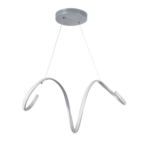 SPIRALE  Κρεμαστό Φωτιστικό Οροφής Design LED CCT 75W 8400lm 300° AC 220-240V - Εναλλαγή Φωτισμού μέσω Τηλεχειριστηρίου All In One Ψυχρό 6000k+Φυσικό 4500k+Θερμό 2700k Dimmable Μ72 x Π25 x Υ30cm - Νίκελ Βούρτσας