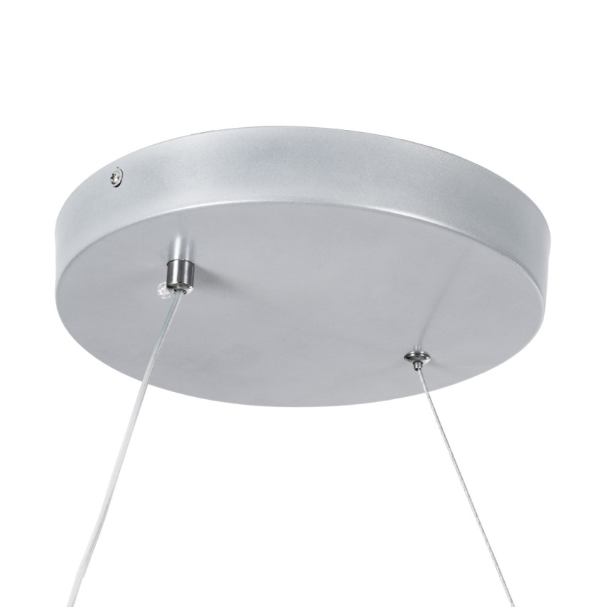 SPIRALE  Κρεμαστό Φωτιστικό Οροφής Design LED CCT 75W 8400lm 300° AC 220-240V - Εναλλαγή Φωτισμού μέσω Τηλεχειριστηρίου All In One Ψυχρό 6000k+Φυσικό 4500k+Θερμό 2700k Dimmable Μ72 x Π25 x Υ30cm - Νίκελ Βούρτσας