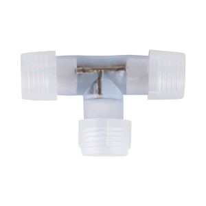 Σύνδεσμος T για Μονόχρωμο Φωτοσωλήνα LED 360° Degree DC 230V 2 Pin Αδιάβροχος IP68