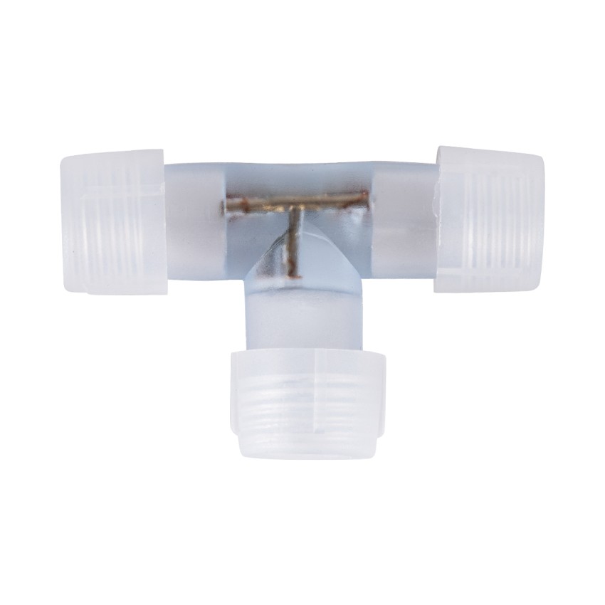 Σύνδεσμος T για Μονόχρωμο Φωτοσωλήνα LED 360° Degree DC 230V 2 Pin Αδιάβροχος IP68