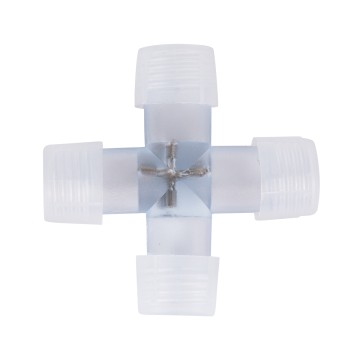 Σύνδεσμος Cross (+) για RGB Φωτοσωλήνα LED 360° Degree DC 230V 2 Pin Αδιάβροχος IP68
