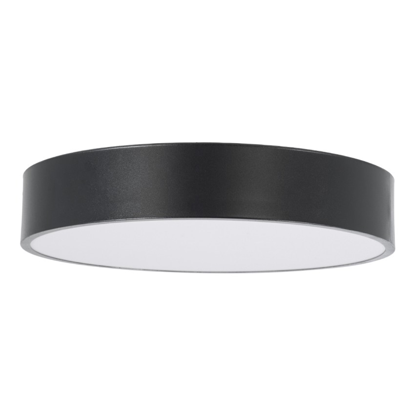 GLOBOSTAR® BURTON 61200-S Μοντέρνο Φωτιστικό Οροφής LED 67W 7370lm 120° AC 220-240V IP20 Ρυθμιζόμενο Λευκό CCT με Χειριστήριο από 2700K έως 6000K Dimmable - Lumileds SMD Chip - Μαύρο Ματ - Μ40 x Π40 x Υ8cm