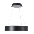 GLOBOSTAR® BURTON 61200-S Μοντέρνο Φωτιστικό Οροφής LED 67W 7370lm 120° AC 220-240V IP20 Ρυθμιζόμενο Λευκό CCT με Χειριστήριο από 2700K έως 6000K Dimmable - Lumileds SMD Chip - Μαύρο Ματ - Μ40 x Π40 x Υ8cm