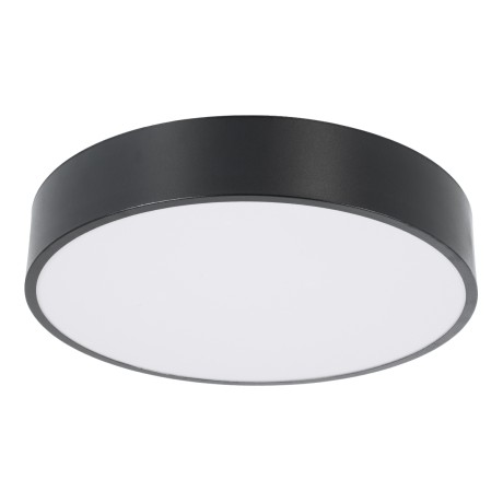 GLOBOSTAR® BURTON 61200-S Μοντέρνο Φωτιστικό Οροφής LED 67W 7370lm 120° AC 220-240V IP20 Ρυθμιζόμενο Λευκό CCT με Χειριστήριο από 2700K έως 6000K Dimmable - Lumileds SMD Chip - Μαύρο Ματ - Μ40 x Π40 x Υ8cm
