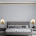 GLOBOSTAR® TED  Μοντέρνο Φωτιστικό Τοίχου - Απλίκα LED 9W 1080lm 300° AC 220-240V IP20 Ρυθμιζόμενο Λευκό CCT με On/Off 2700K/4500K/6000K - Lumileds SMD Chip - Χρυσό Βούρτσας - Μ20 x Π5.5 x Υ23cm