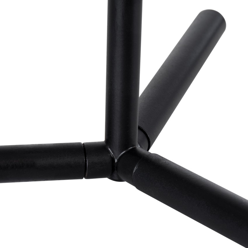 ELFIS  Μοντέρνο Επιτραπέζιο Φωτιστικό Πορτατίφ Μονόφωτο 1 x E27 Λευκή Γυάλινη Μπάλα με Μεταλλικό Μαύρο Σώμα Φ15 x Υ41cm