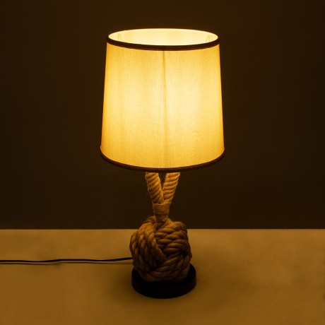 GLOBOSTAR® MONKEYFIST  Vintage Επιτραπέζιο Φωτιστικό Πορτατίφ με Ντουί 1 x E27 AC 220-240V IP20 - Μπεζ - Μ27 x Π27 x Υ58cm