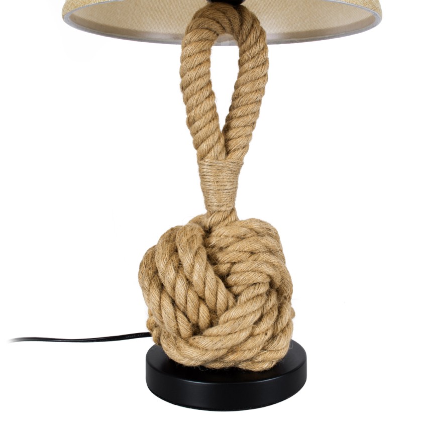 GLOBOSTAR® MONKEYFIST  Vintage Επιτραπέζιο Φωτιστικό Πορτατίφ με Ντουί 1 x E27 AC 220-240V IP20 - Μπεζ - Μ27 x Π27 x Υ58cm