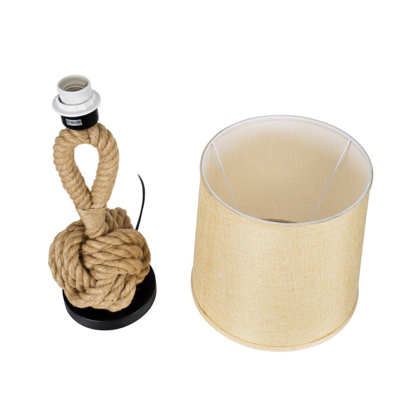 GLOBOSTAR® MONKEYFIST  Vintage Επιτραπέζιο Φωτιστικό Πορτατίφ με Ντουί 1 x E27 AC 220-240V IP20 - Μπεζ - Μ27 x Π27 x Υ58cm