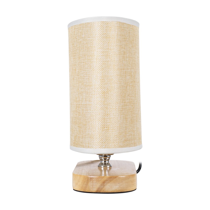 GLOBOSTAR® CHIARA  Boho Επιτραπέζιο Φωτιστικό Πορτατίφ με Ντουί 1 x E27 AC 220-240V IP20 - Μπεζ - Μ25 x Π12 x Υ26cm