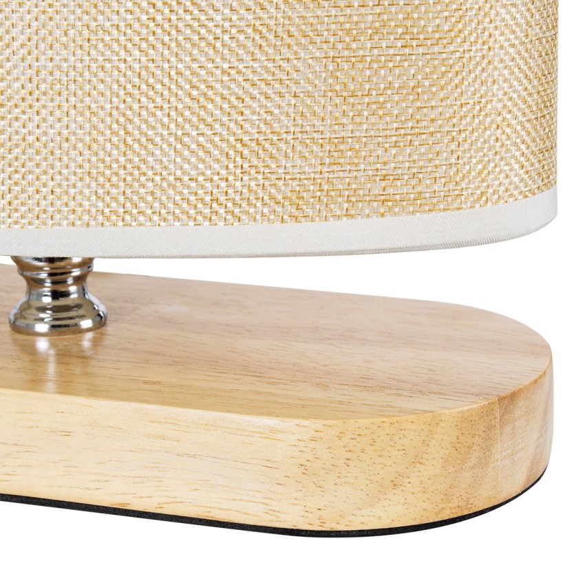 GLOBOSTAR® CHIARA  Boho Επιτραπέζιο Φωτιστικό Πορτατίφ με Ντουί 1 x E27 AC 220-240V IP20 - Μπεζ - Μ25 x Π12 x Υ26cm