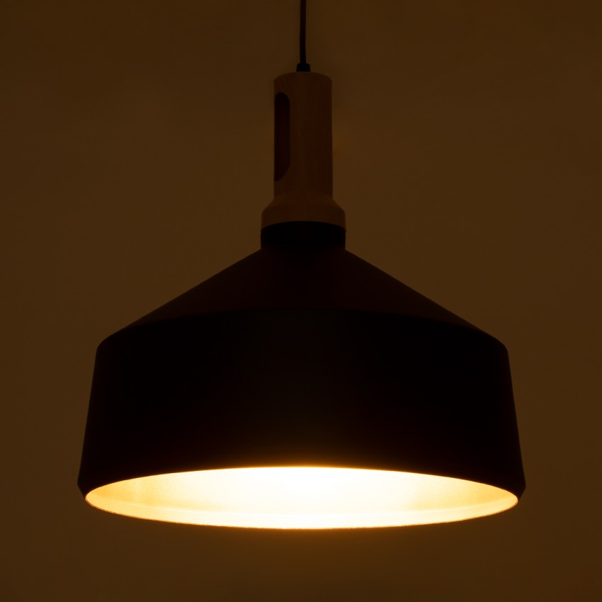 GLOBOSTAR® CALYPSO  Μοντέρνο Κρεμαστό Φωτιστικό Οροφής με Ντουί 1 x E27 AC 220-240V IP20 - Μαύρο & Μπρούτζινο - Μ36 x Π36 x Υ35cm