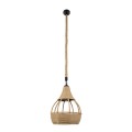 KUBRIC  Boho Κρεμαστό Φωτιστικό Καμπάνα Μονόφωτο 1 x E27 IP20 Μπεζ Σχοινί - Μ30 x Π30 x Y40cm