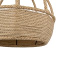 KUBRIC  Boho Κρεμαστό Φωτιστικό Καμπάνα Μονόφωτο 1 x E27 IP20 Μπεζ Σχοινί - Μ30 x Π30 x Y40cm