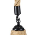 KUBRIC  Boho Κρεμαστό Φωτιστικό Καμπάνα Μονόφωτο 1 x E27 IP20 Μπεζ Σχοινί - Μ30 x Π30 x Y40cm