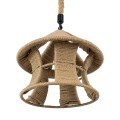 SOLITARIO  Boho Κρεμαστό Φωτιστικό Φιγούρα Μονόφωτο 1 x E27 IP20 Μπεζ Σχοινί -Μ36 x Π36 x Y30cm